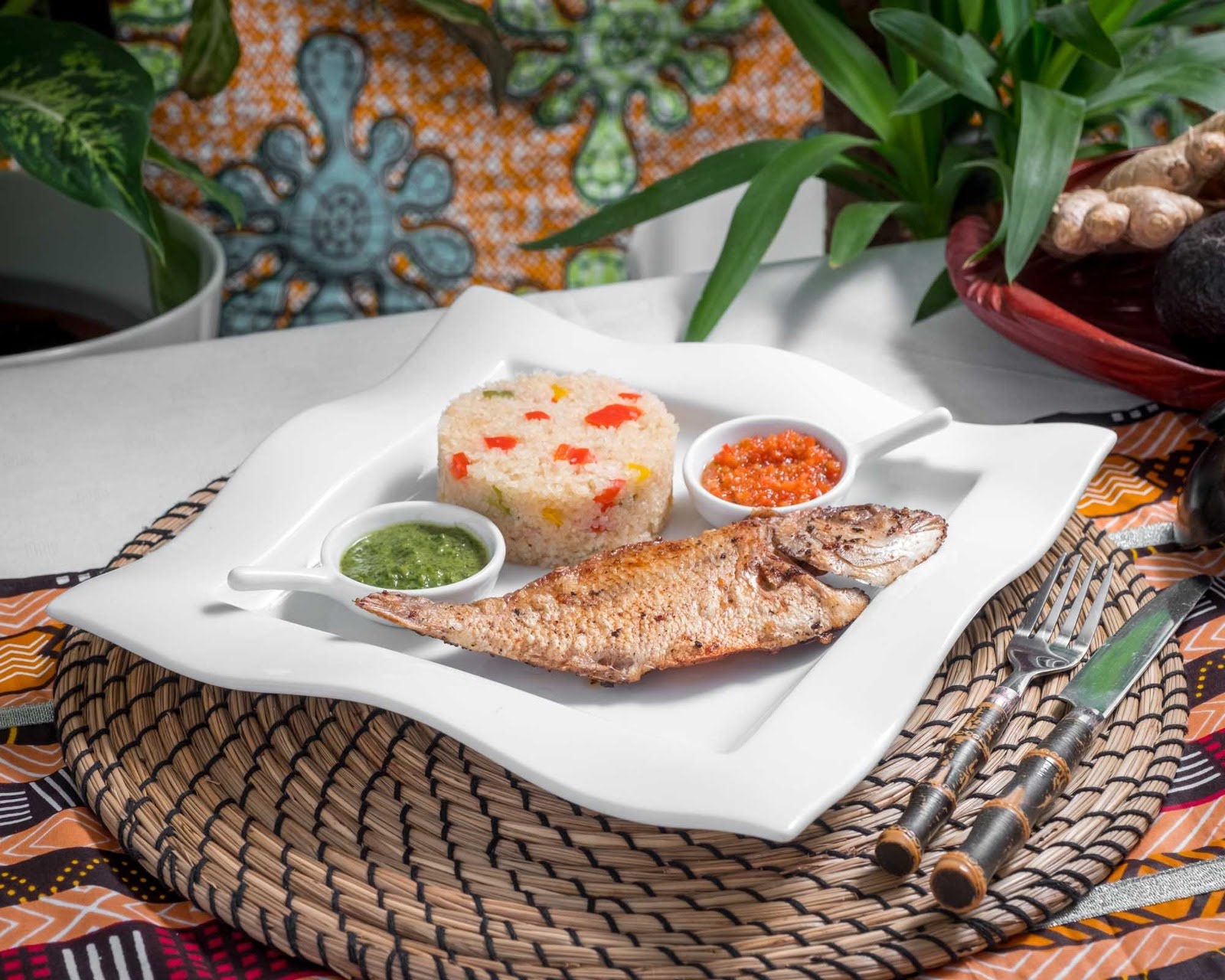 Plat gastronomique dressé
